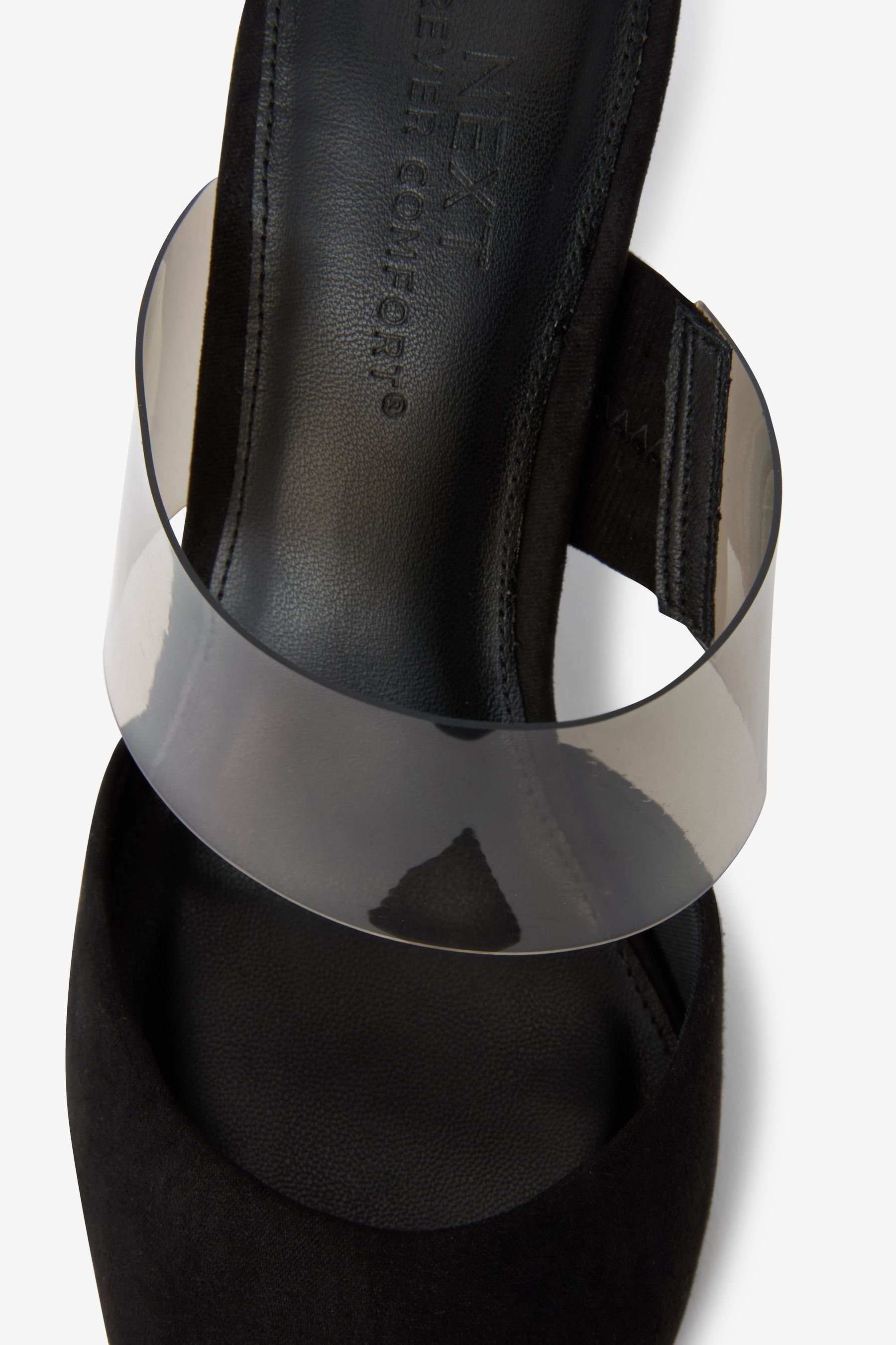 Next Forever Comfort Spitze (1-tlg) Pantoletten Black transparente Sandalette