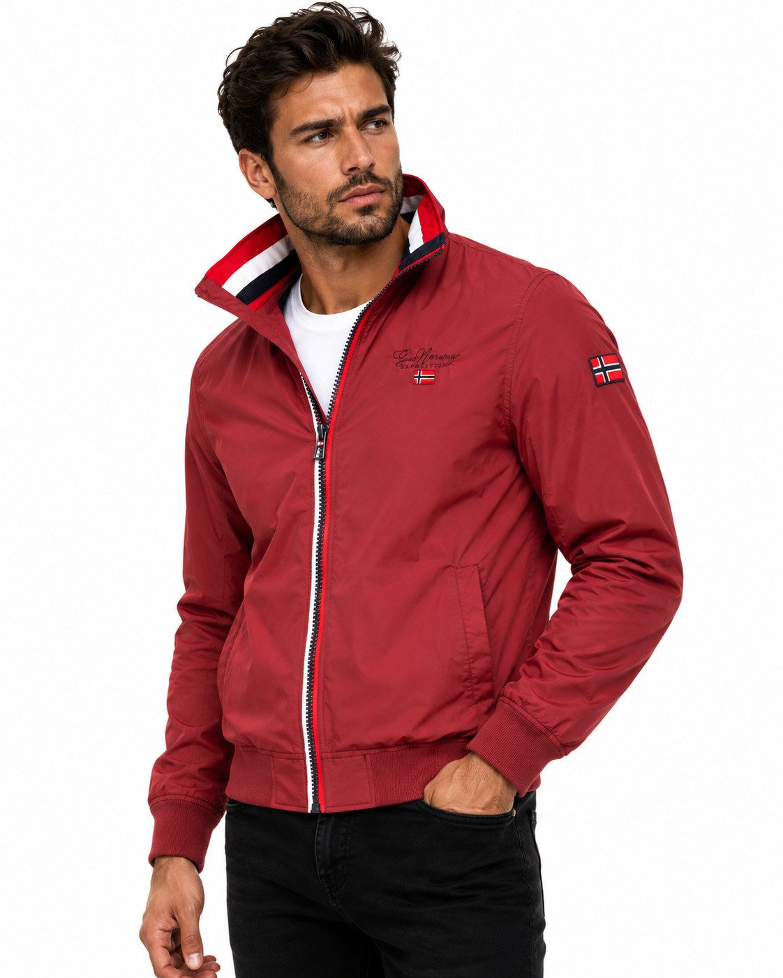geographical norway Blouson Herren Übergangs Jacke Windbreaker Blouson Wasserabweisend Herbst