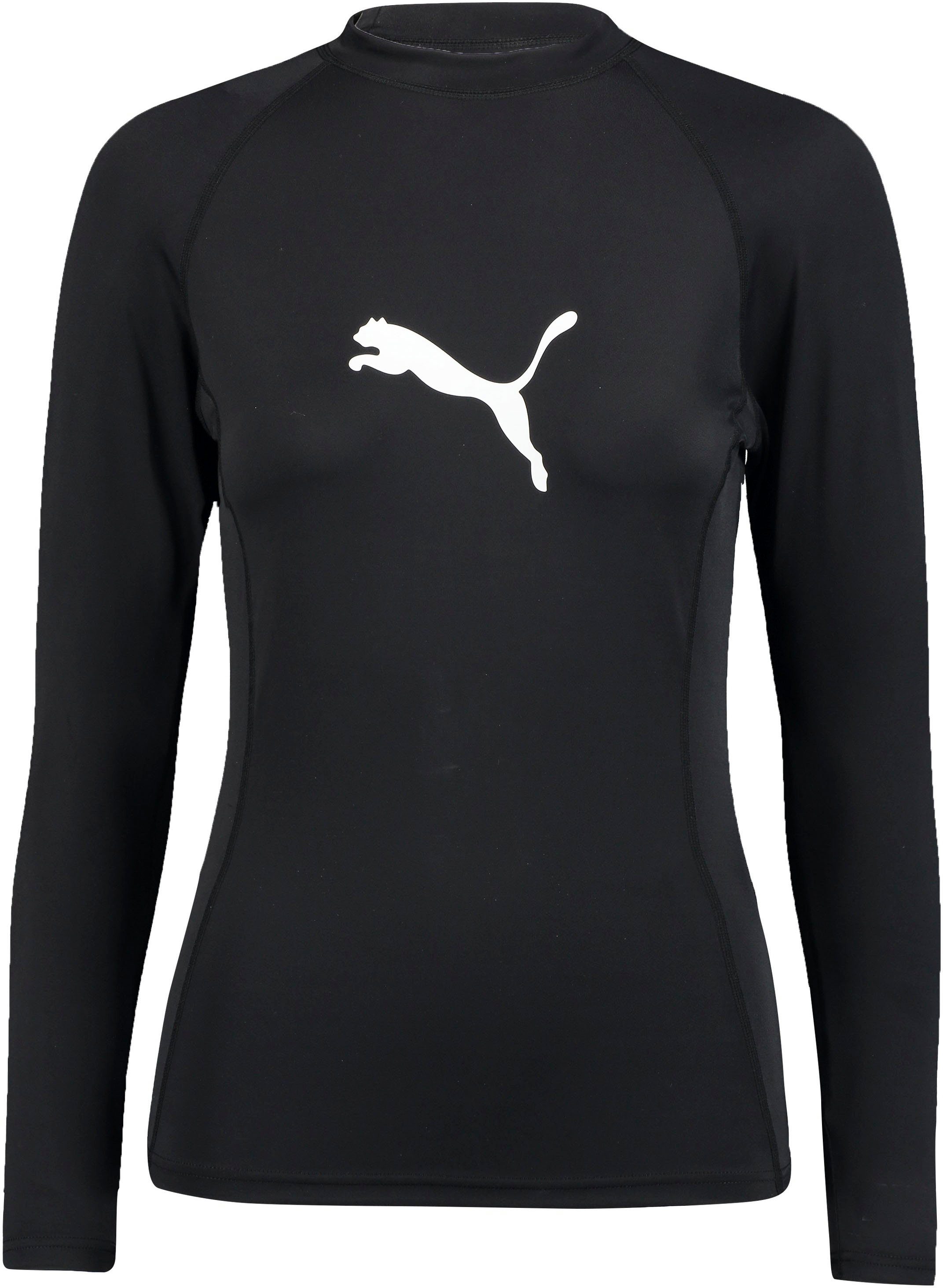 PUMA Bade-Shirt SWIM WOMEN LONG SLEEVE RASH GUARD, Logodruck, langärmelig, günstig online kaufen