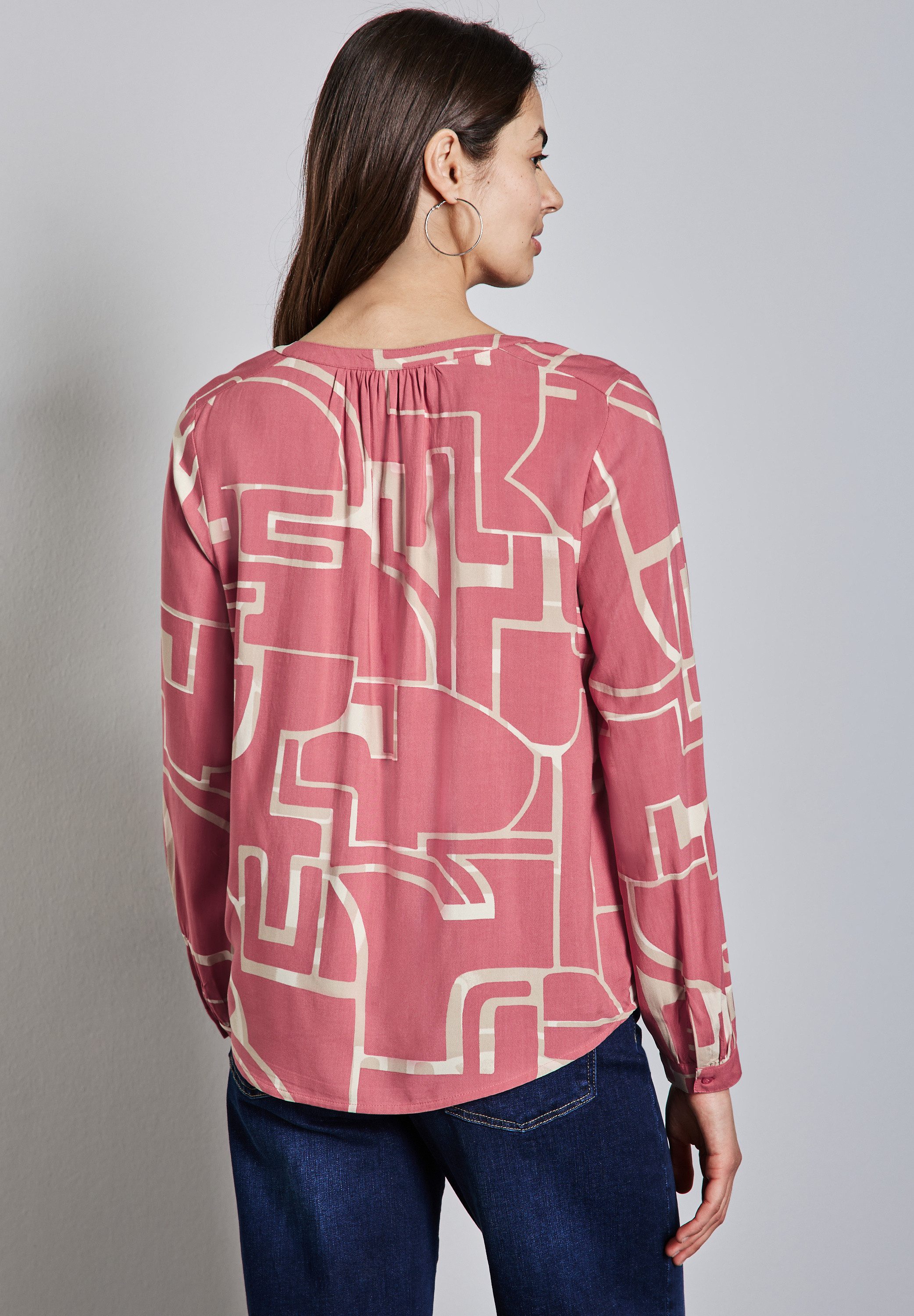 STREET ONE Langarmbluse mit All-Over Print günstig online kaufen