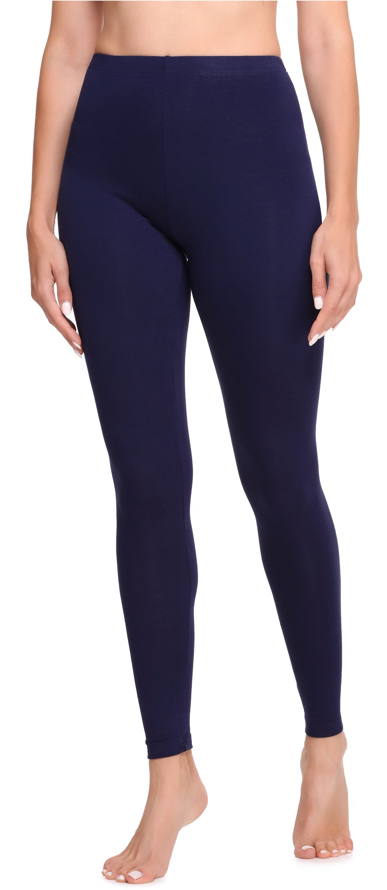 Ladeheid Leggings Damen Lange Leggings aus Viskose LA40-201 (1-tlg) elastischer Bund