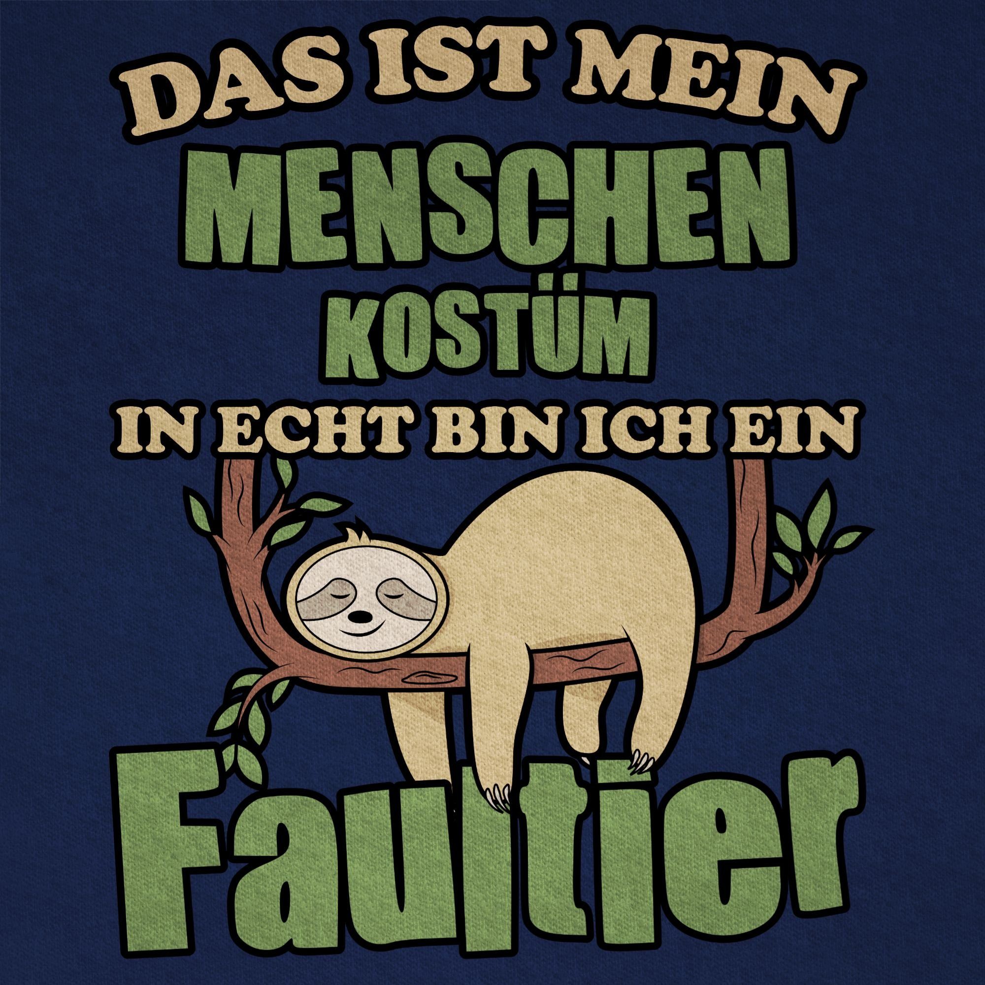Shirtracer T-Shirt Das ist mein Menschen Kostüm in echt bin ich ein Faultier I Fastnacht (1-tlg) Karneval & Fasching