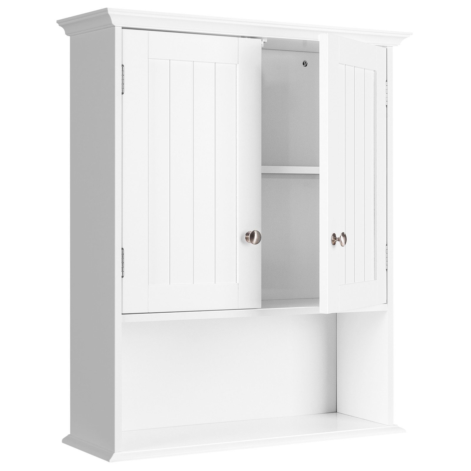 COSTWAY Hängeschrank Holz mit Türen & günstig online kaufen