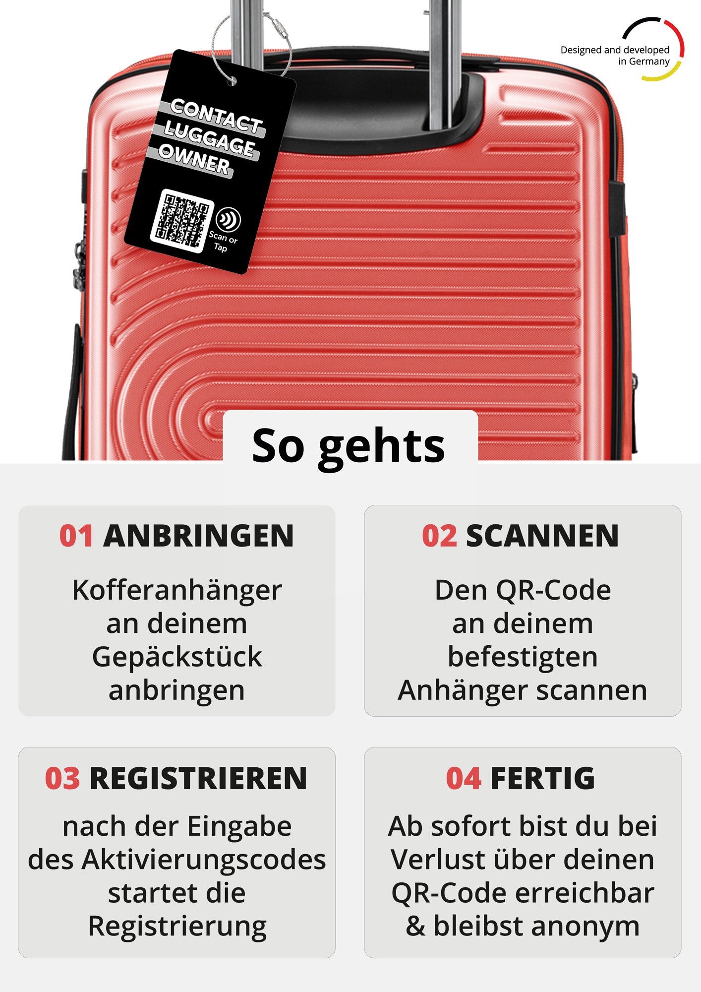 Hauptstadtkoffer Handgepäckkoffer Mitte, 4 Rollen, Handgepäck Koffer 55cm, erweiterbar auf 55L, TSA