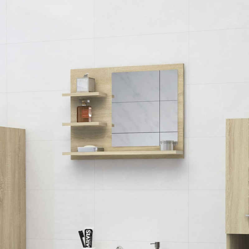 vidaXL Badezimmerspiegelschrank Badspiegel Sonoma-Eiche 60x10,5x45 cm Holzwerkstoff (1-St)