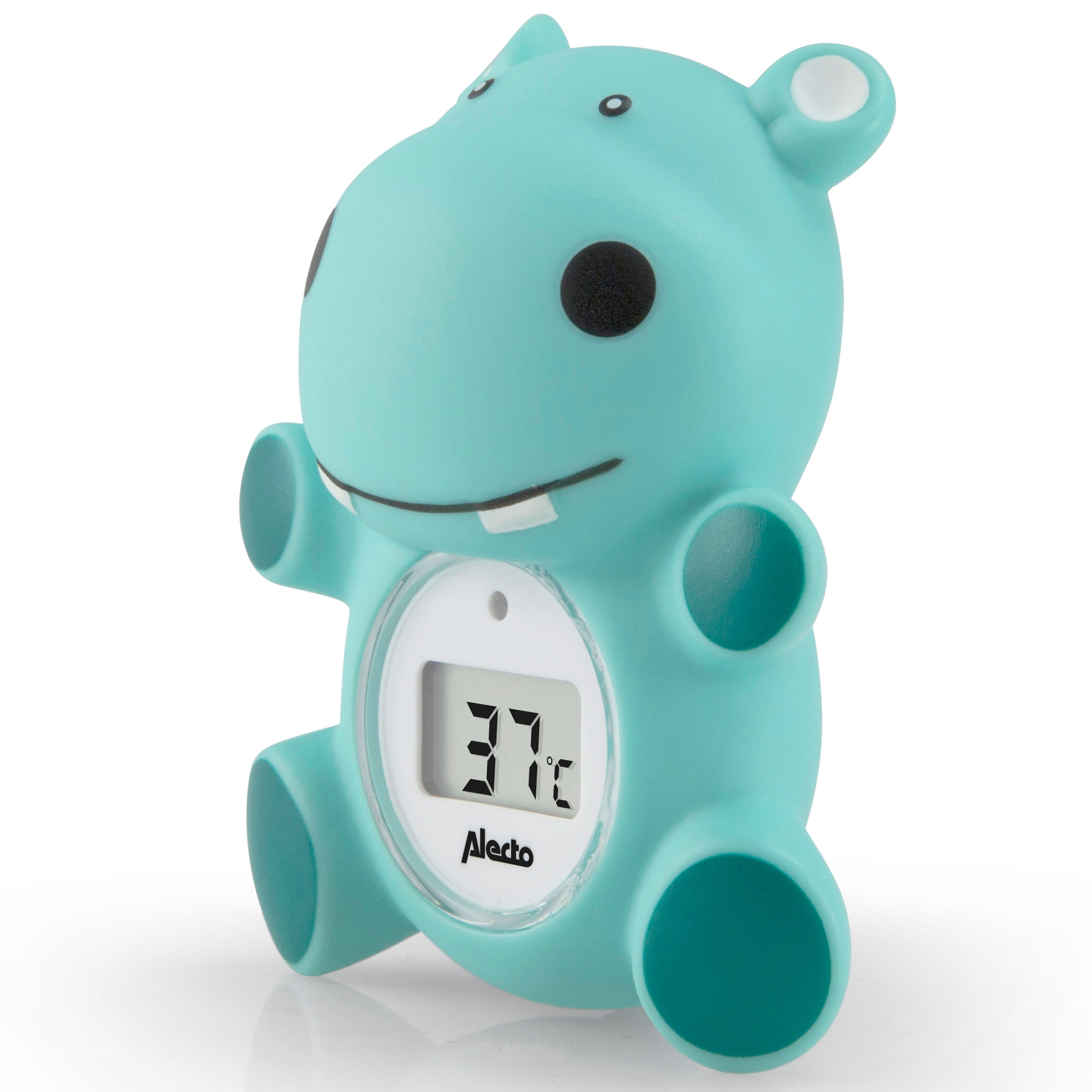 Alecto Badethermometer BC-11 HIPPO, 1-tlg., sicherer Badespaß, Messbereich 0°C bis 50°C, 365h Batterielaufzeit
