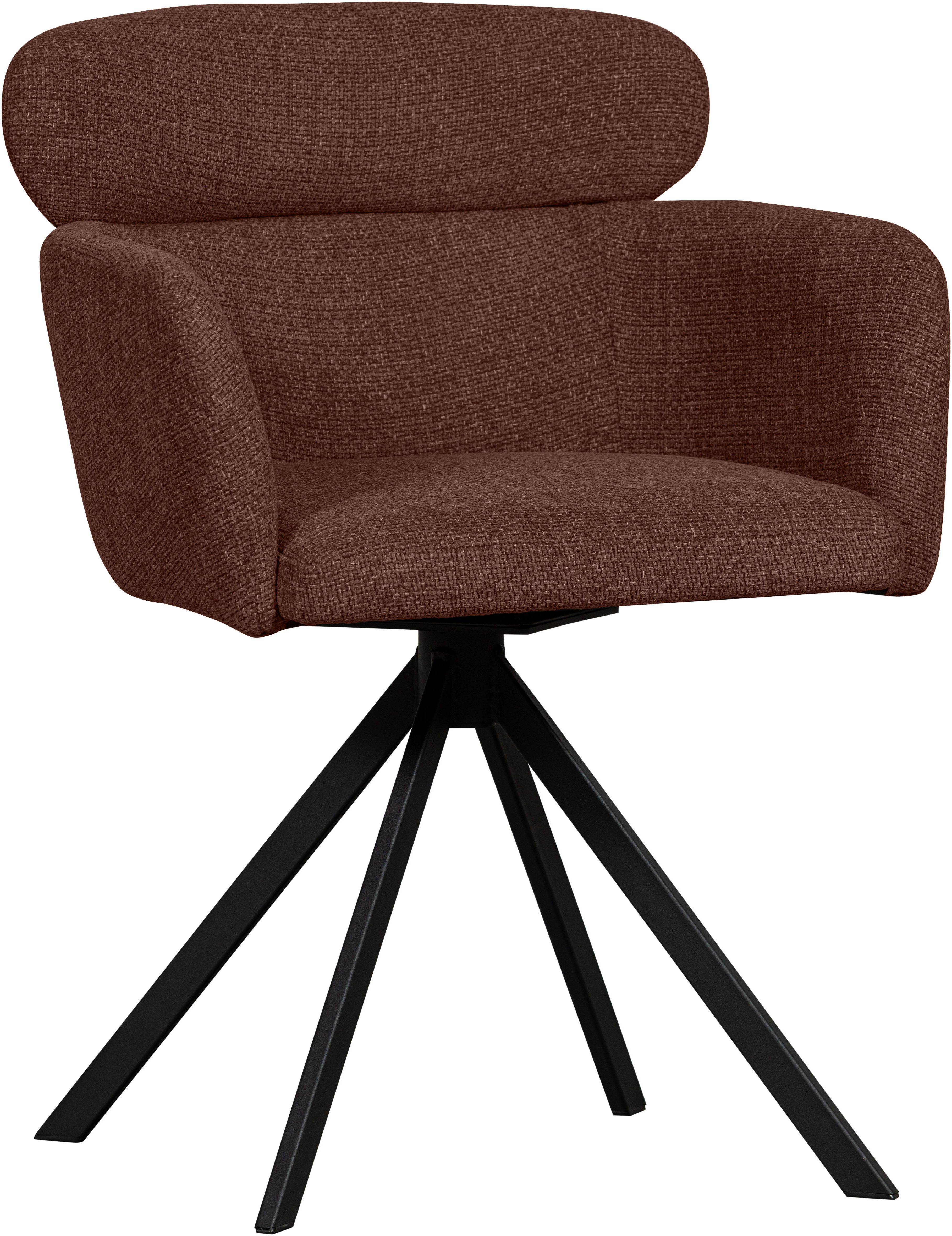 WOOOD Esszimmerstuhl Fenne (Set, 2 St), Polterstuhl mit Drehfuß, gewebtem Stoff, Höhe 80 cm