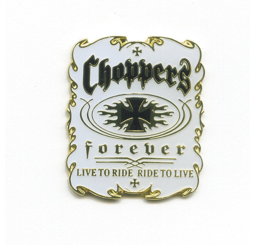 hegibaer Anstecknadel Choppers Forever Biker Motorrad USA Fan Metall Anstecker 0035 (1-tlg), Edel und Exklusiv
