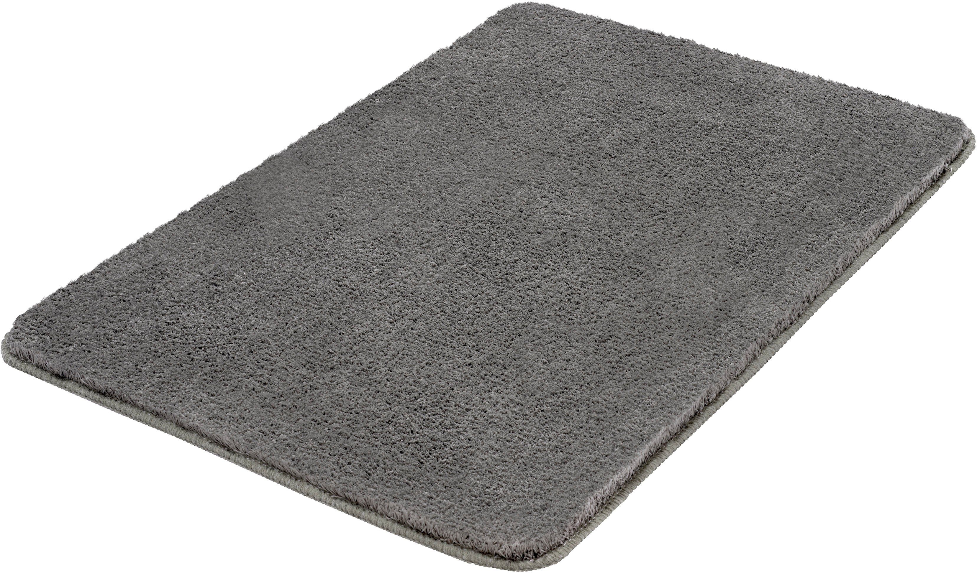Kleine Wolke Badematte Marco, Badvorleger, Badezimmer Teppich, Höhe 20 mm, rutschhemmend beschichtet, fußbodenheizungsgeeignet, Polyester, rechteckig, Badteppich, Uni Farben