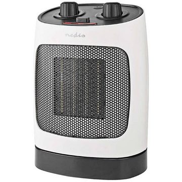 Nedis Heizlüfter Kompakter Keramik-Heizlüfter, Überhitzungsschutz, eingebauter Ventilator, Integriertes Thermostat