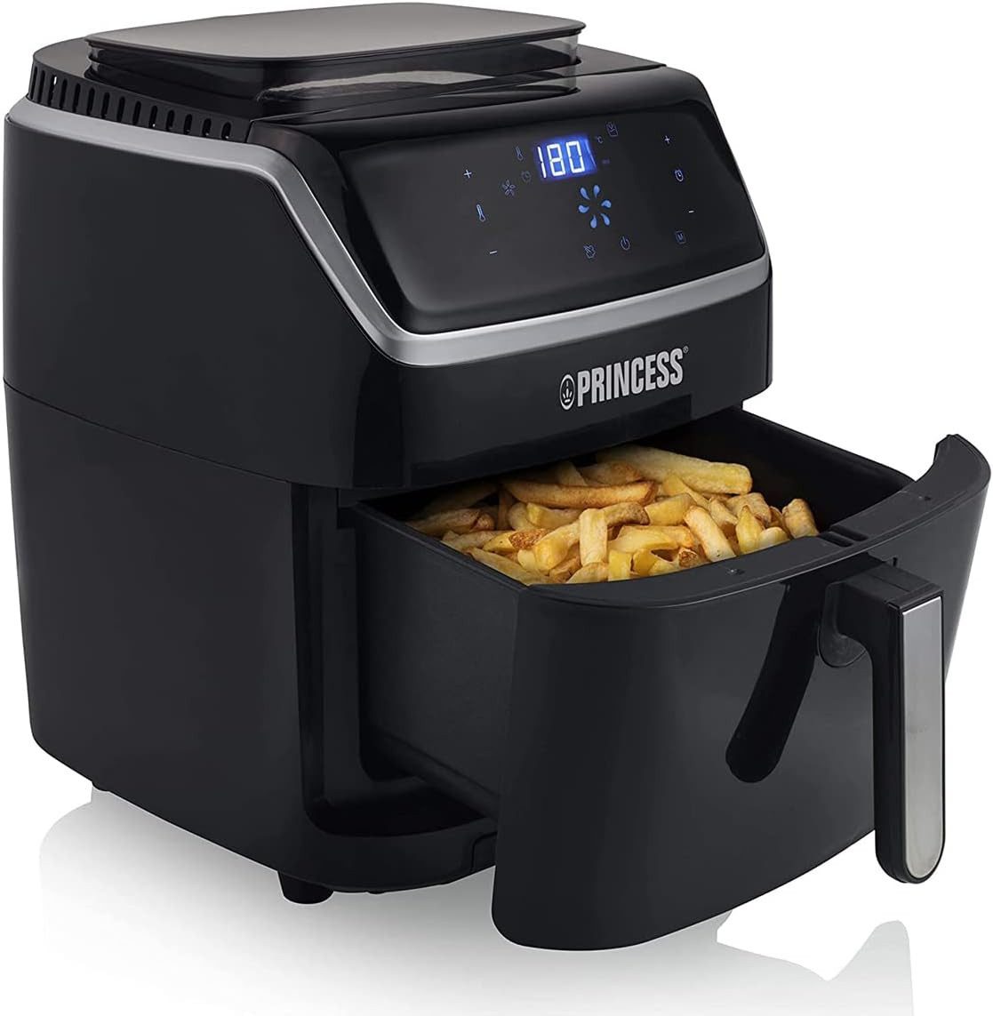 PRINCESS Heißluftfritteuse 01.182080.01.001, 1700 W, 6,5 l Vol. - Dampf- u. Heißluft-Frittierfunktion