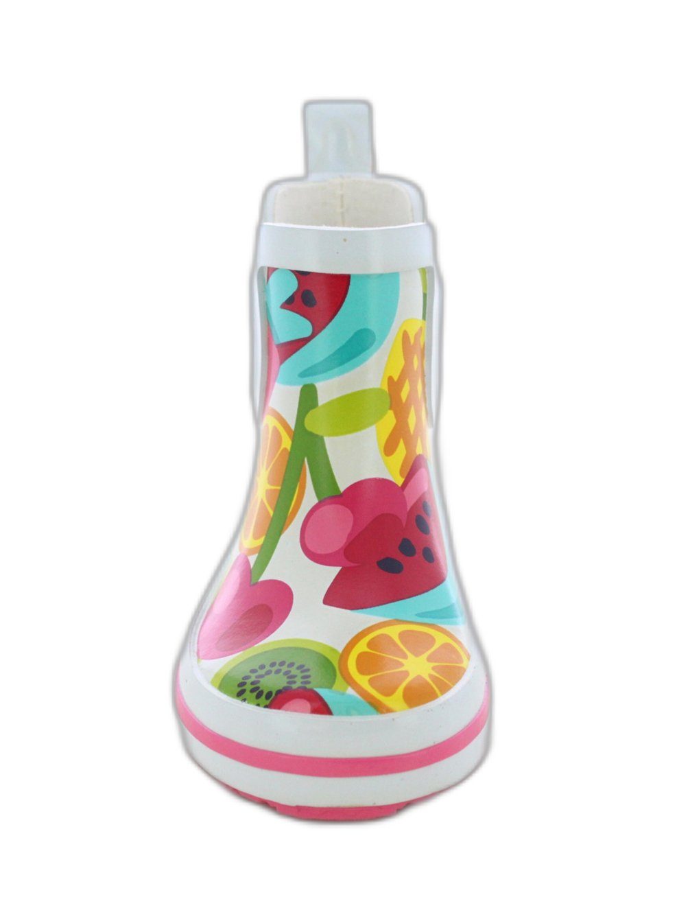 Beck Kleinkinder Gummistiefel Früchte Gummistiefel (aus weichem, flexiblen Naturkautschuk) mit seitlichen Gummi-Einsätzen für leichtes An- und Ausziehen – Bild 4 von 5