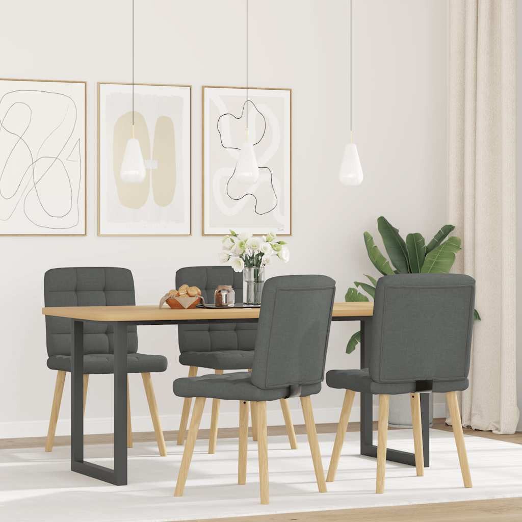 vidaXL Esszimmerstuhl Esszimmerstühle 4 Stk. Dunkelgrau günstig online kaufen