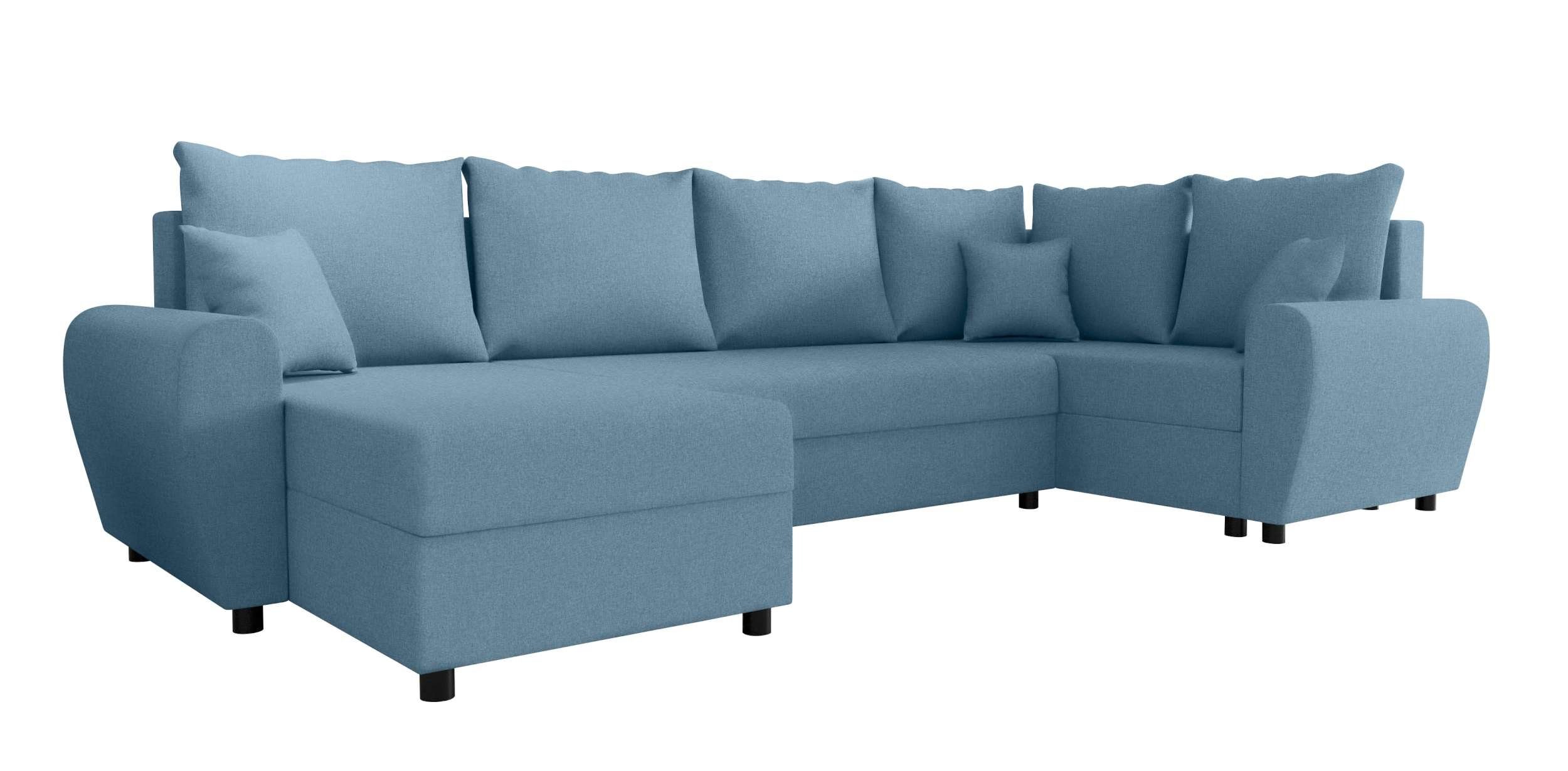 Eckcouch, Stylefy Haven, Sofa, Bettkasten, Bettfunktion, U-Form, mit Design Sitzkomfort, mit Modern Wohnlandschaft