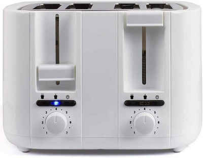 LIVOO Toaster DOD167W für 4 Scheiben Toast, 1500 W