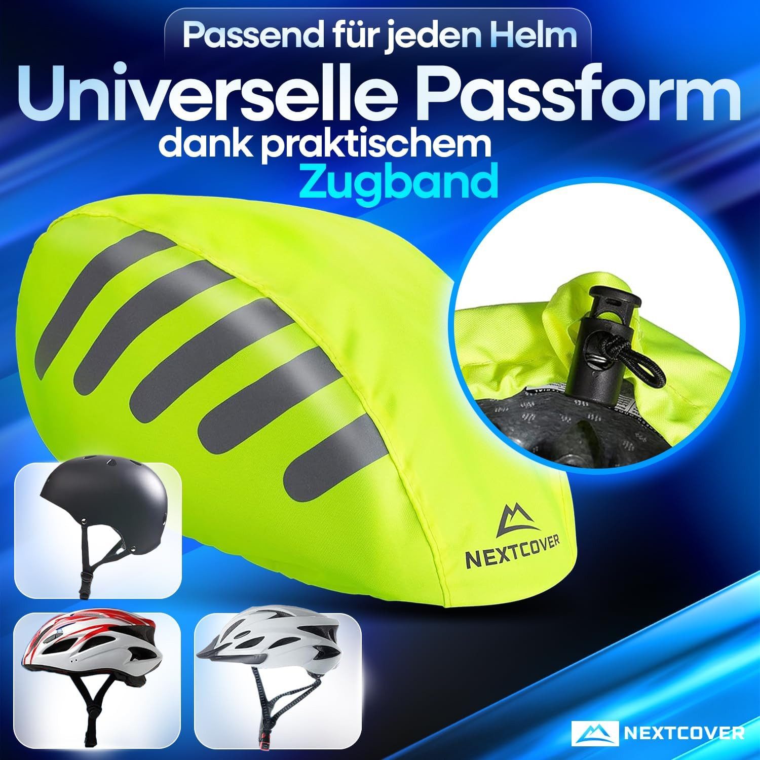 Nextcover Fahrradhelmüberzug Nextcover® Universal Fahrradhelm Regenschutz