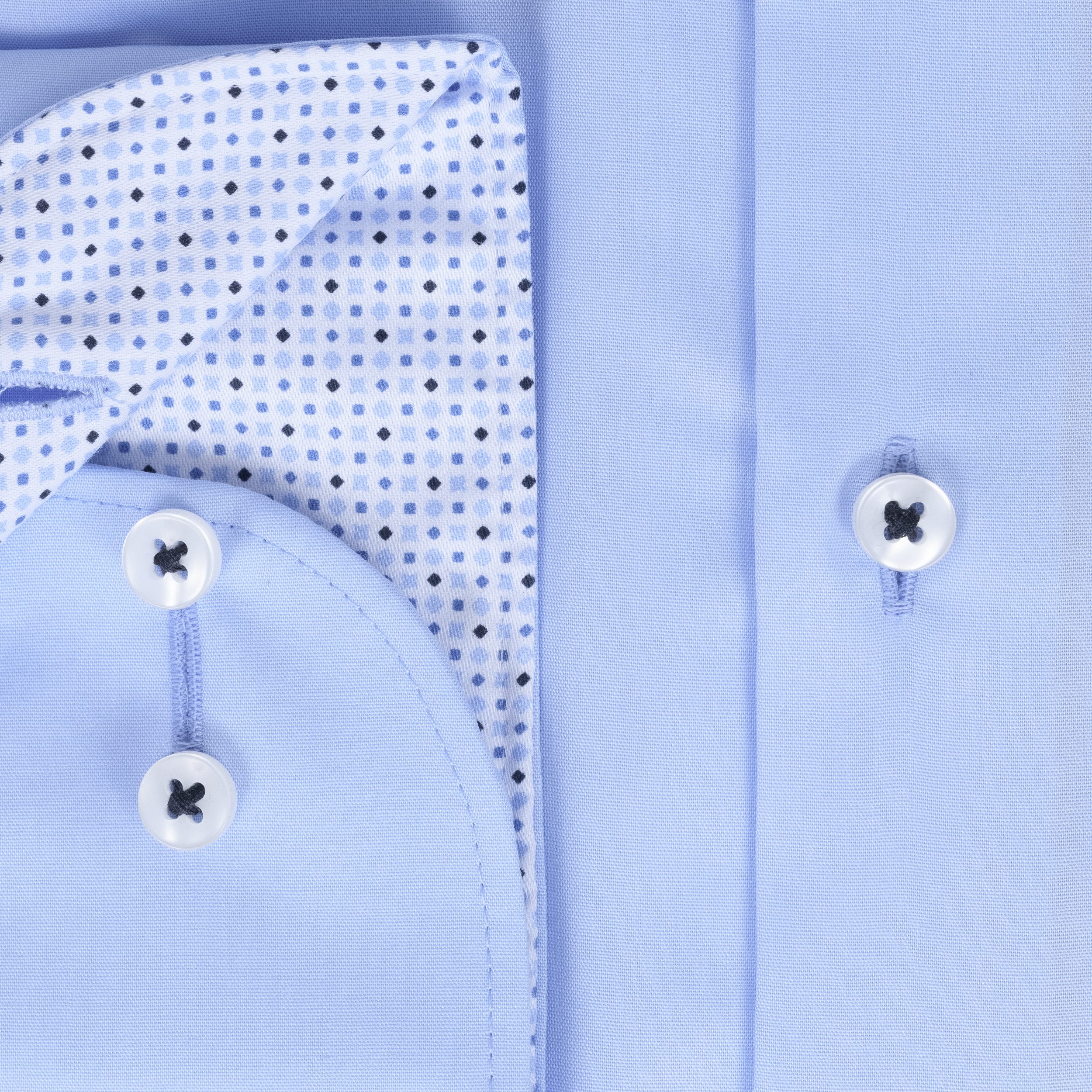 Eterna Langarmhemd Businesshemd Slim Fit, Hellblau, Bügelleicht, Dynamic Cotton™ Regular Langarm 67cm I 100% Baumwolle I Kentkragen mit Ausputz