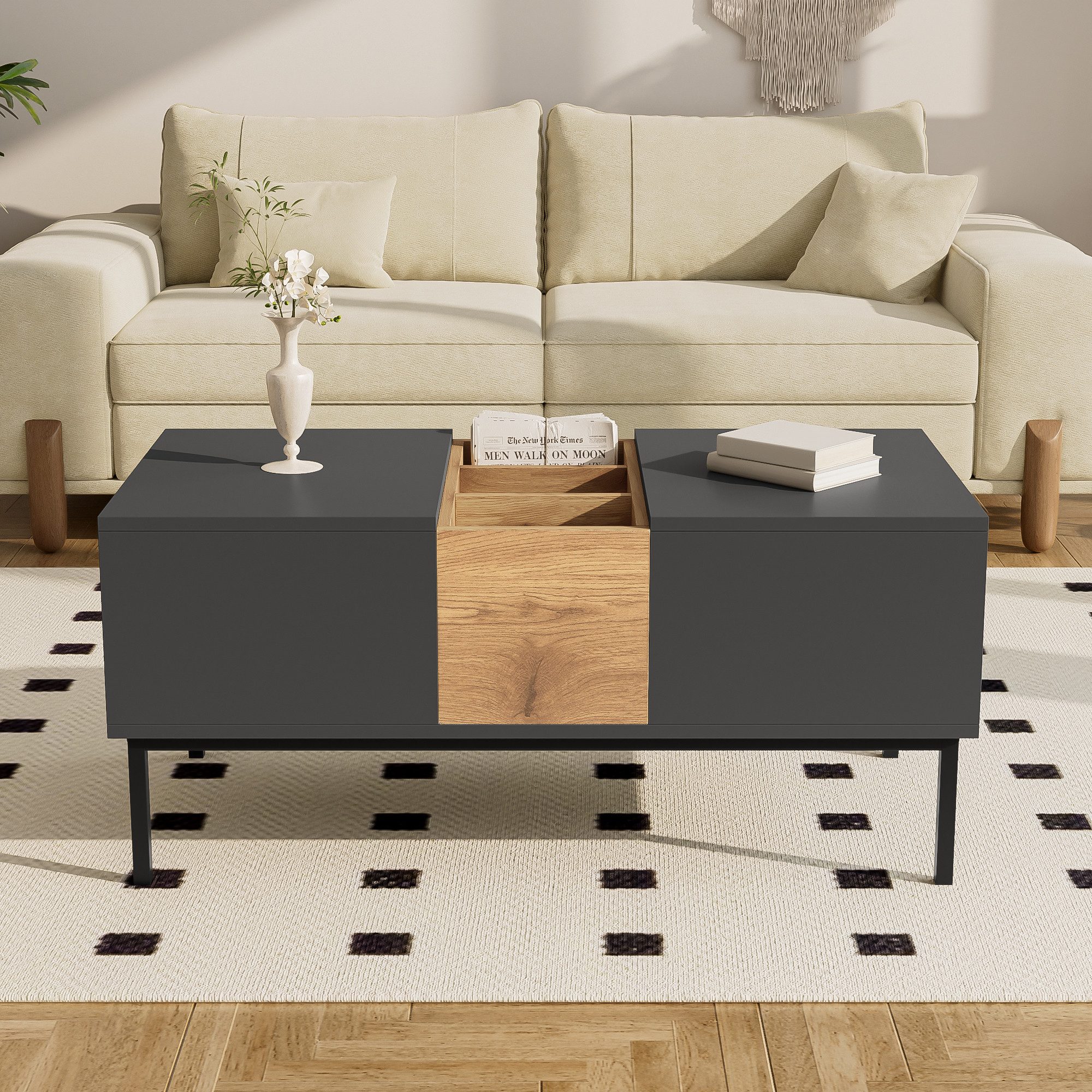 Merax Couchtisch höhenverstellbar (1-St), Wohnzimmertisch mit günstig online kaufen