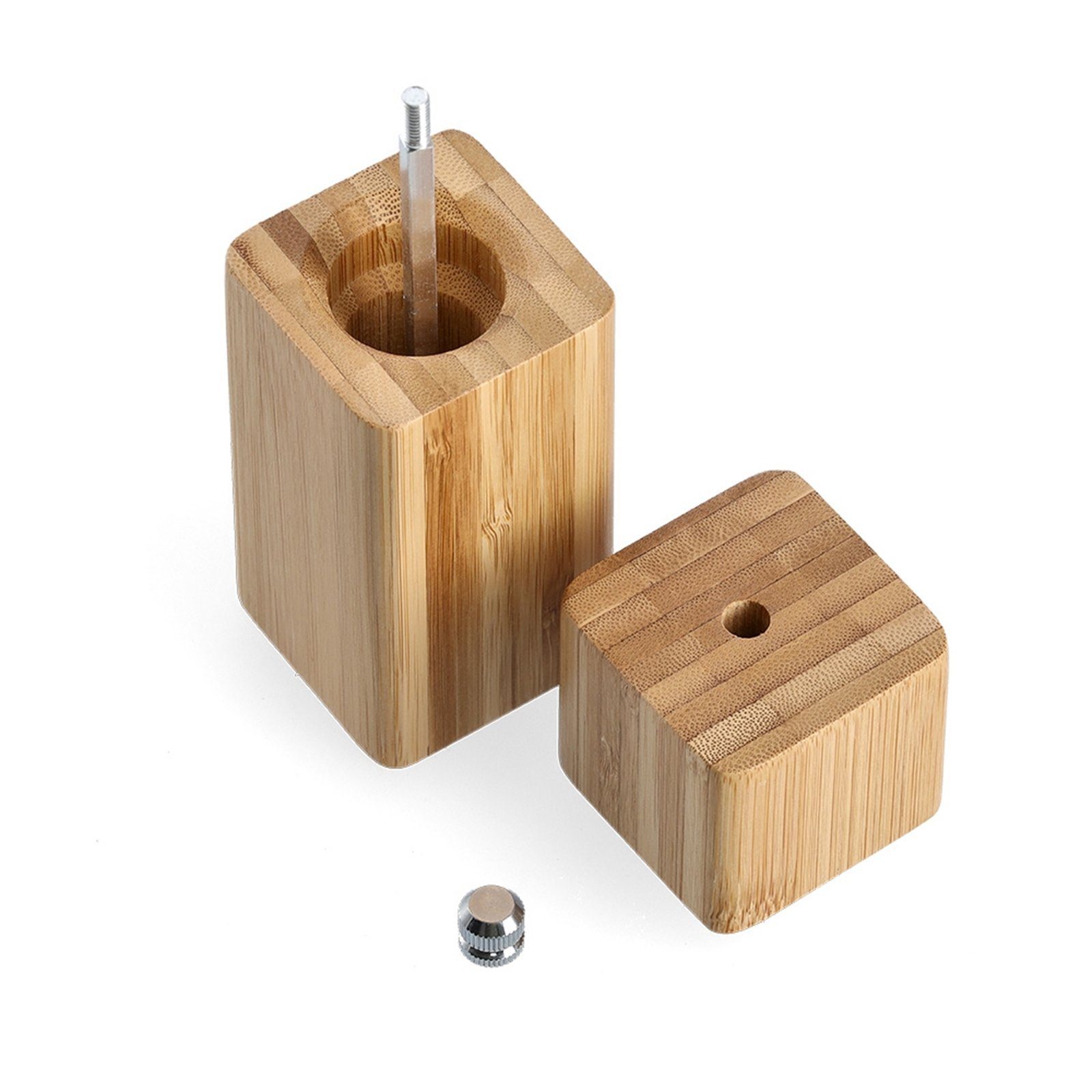 Neuetischkultur Salzmühle cm, (1 14,7 Pfeffermühle Gewürzmühle oder Stück), eckig Salz- Holz