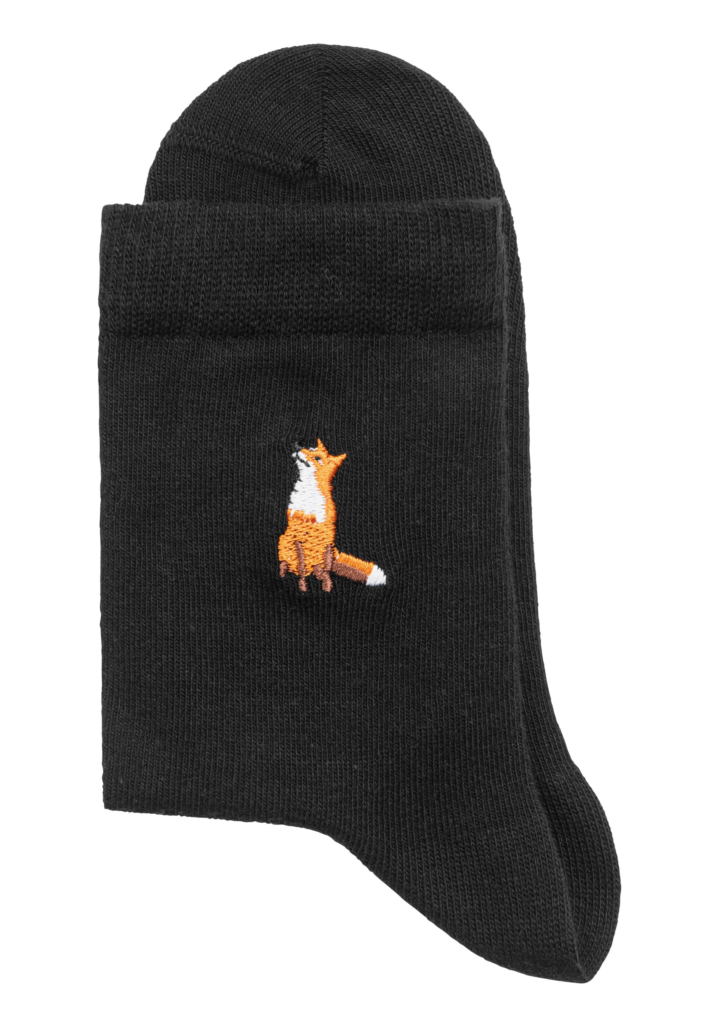 Socken mit (Set, Stickerei H.I.S 5-Paar) hochwertiger