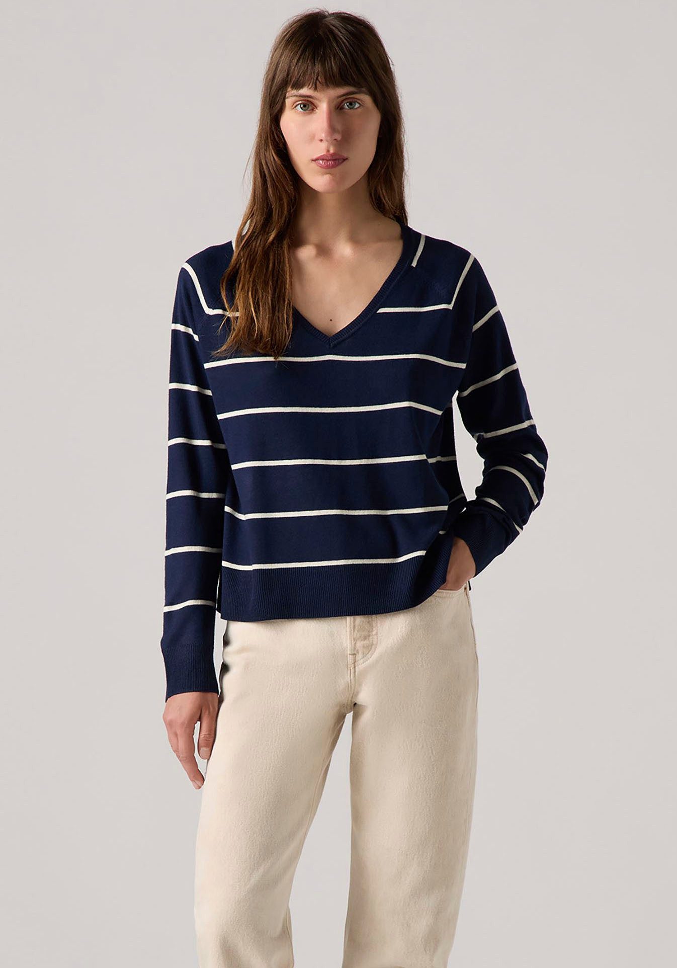 Levi's® Longpullover PETAL VNECK SWEATER mit günstig online kaufen