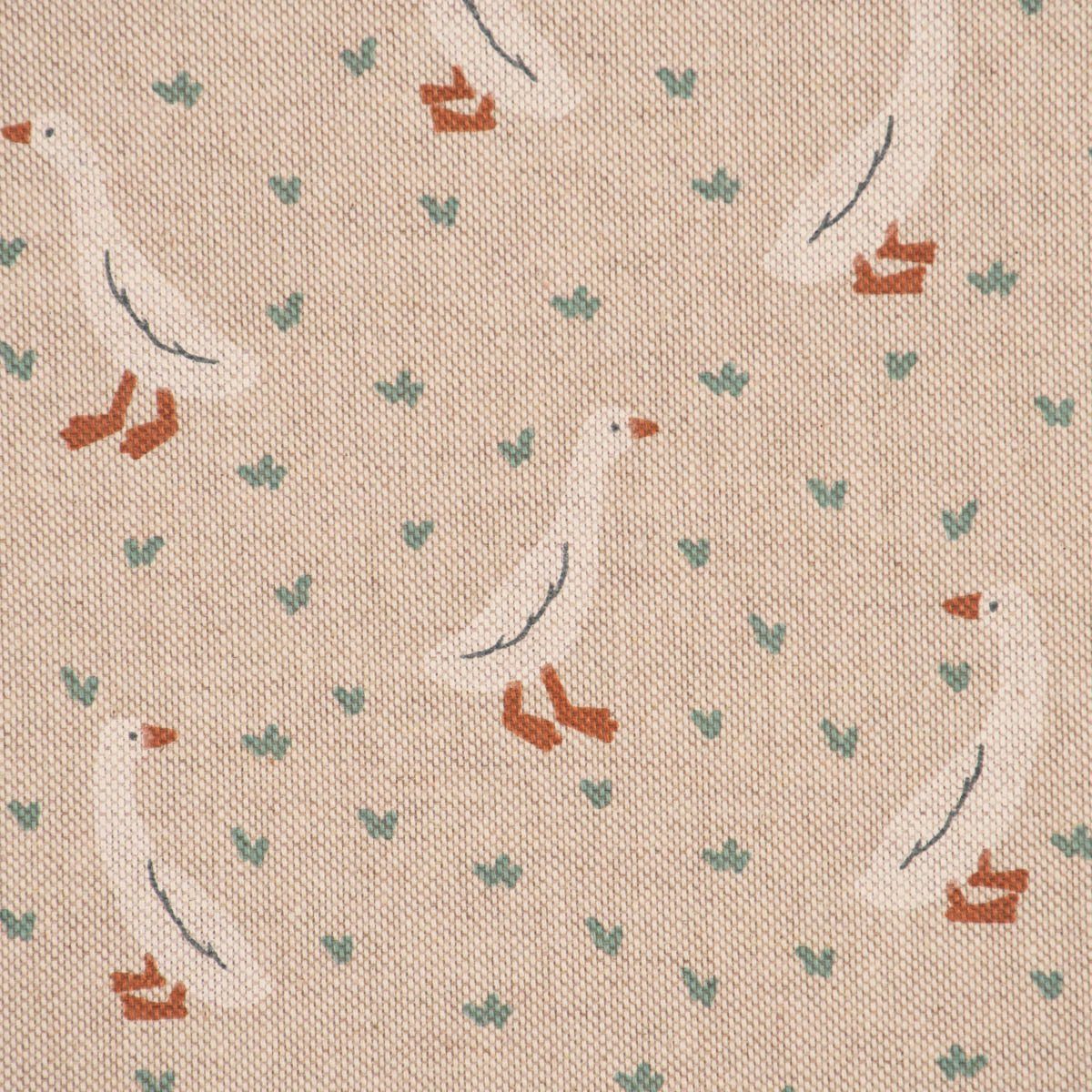 SCHÖNER LEBEN. Tischläufer SCHÖNER Iconic Garden Goose LEBEN. natur Gänse Tischläufer handmade mint, weiß