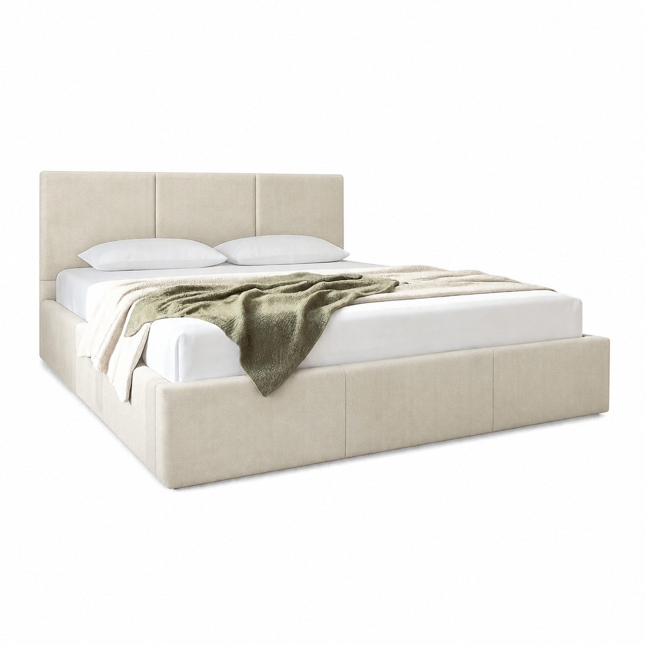 Home Collective Polsterbett Bett Doppelbett Bettgestell mit Lattenrost & Stauraum, mehrere Größen (Größen: 120x200 140x200 160x200 180x200, samtweicher Velourss – Bild 2 von 4