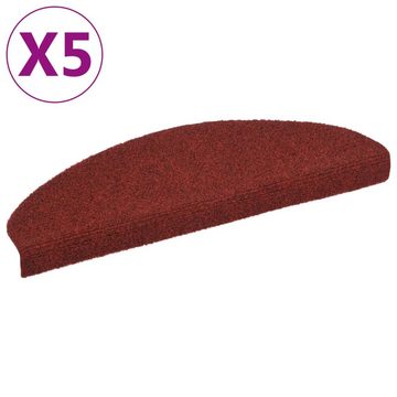 Teppich Selbstklebende Treppenmatten 5 Stk Rot 65x21x4 cm Nadelvlies Stufentep, vidaXL, Höhe: 0 mm