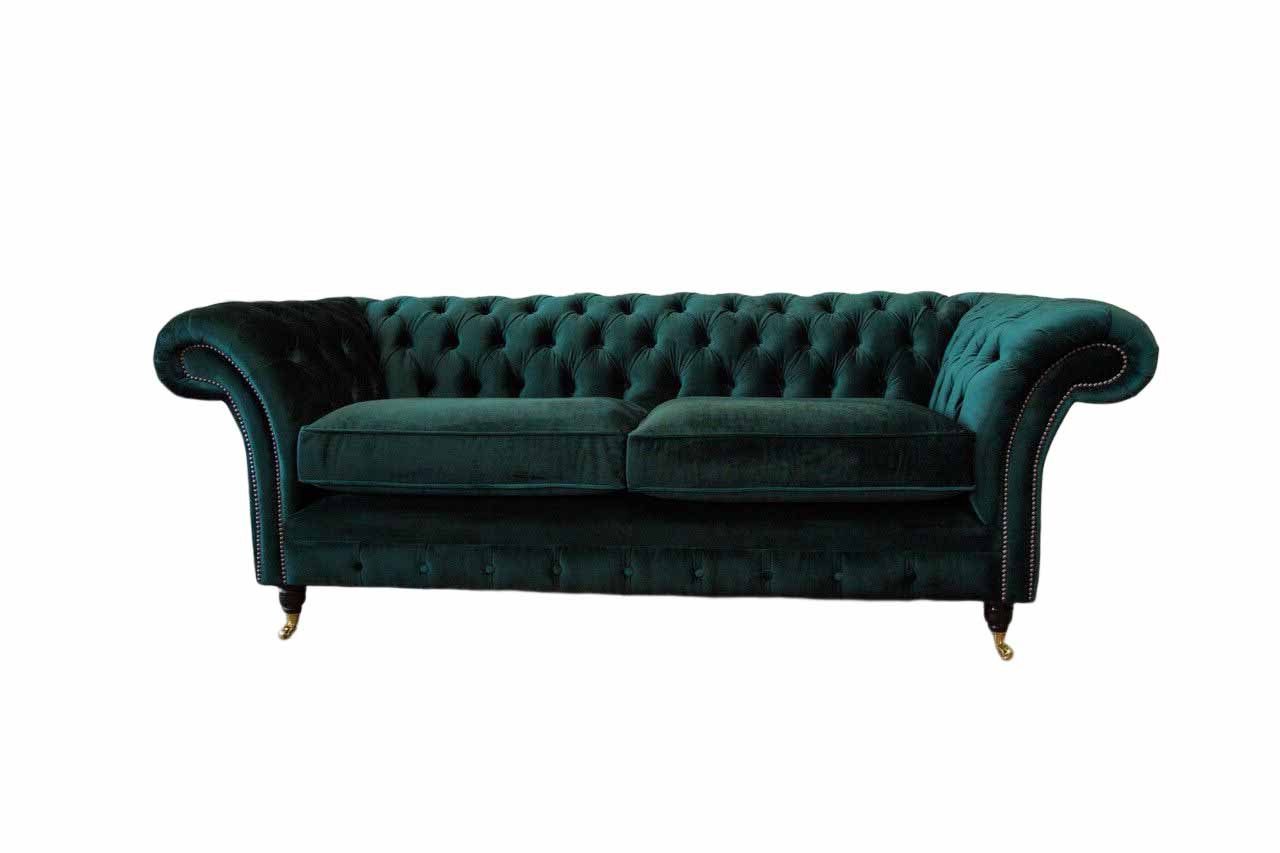 JVmoebel Chesterfield-Sofa, Sofa Chesterfield Dreisitzer Wohnzimmer Klassisch Design Couch