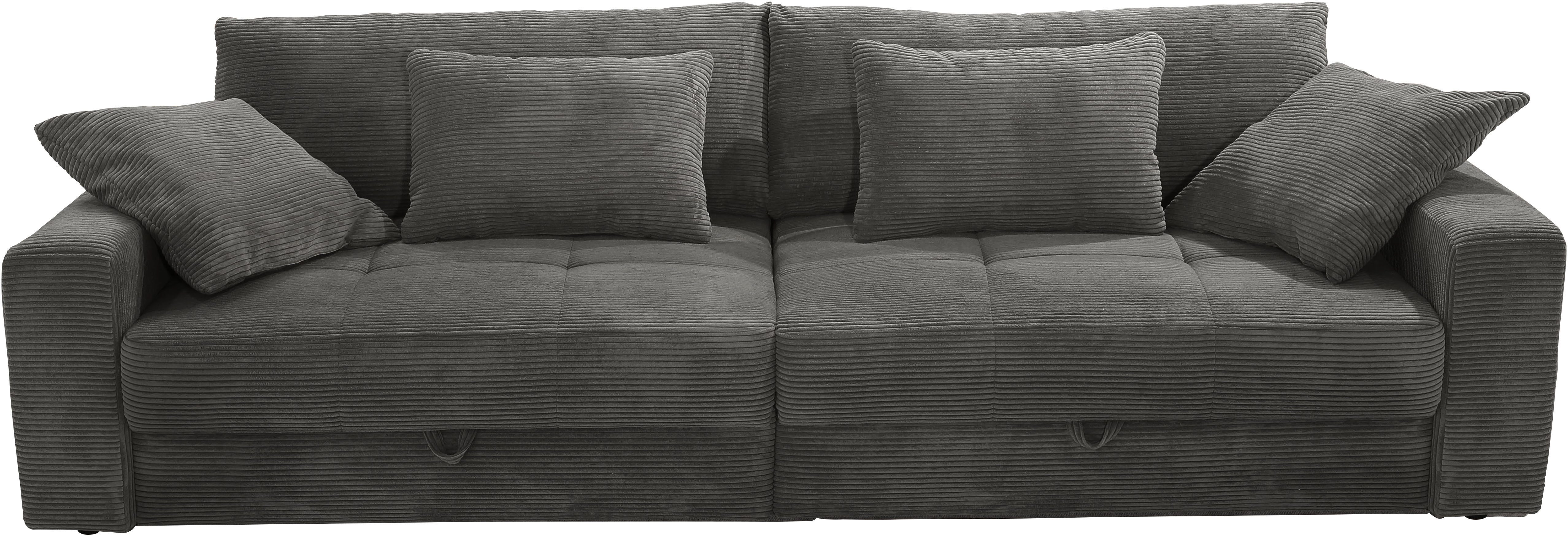 Jockenhöfer Gruppe Big-Sofa Space XL, B: 284 cm, Mega-Sofa mit Bettkasten & 4 Zierkissen
