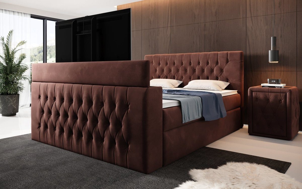 Luxusbetten24 Boxspringbett Velano, mit TV Lift günstig online kaufen