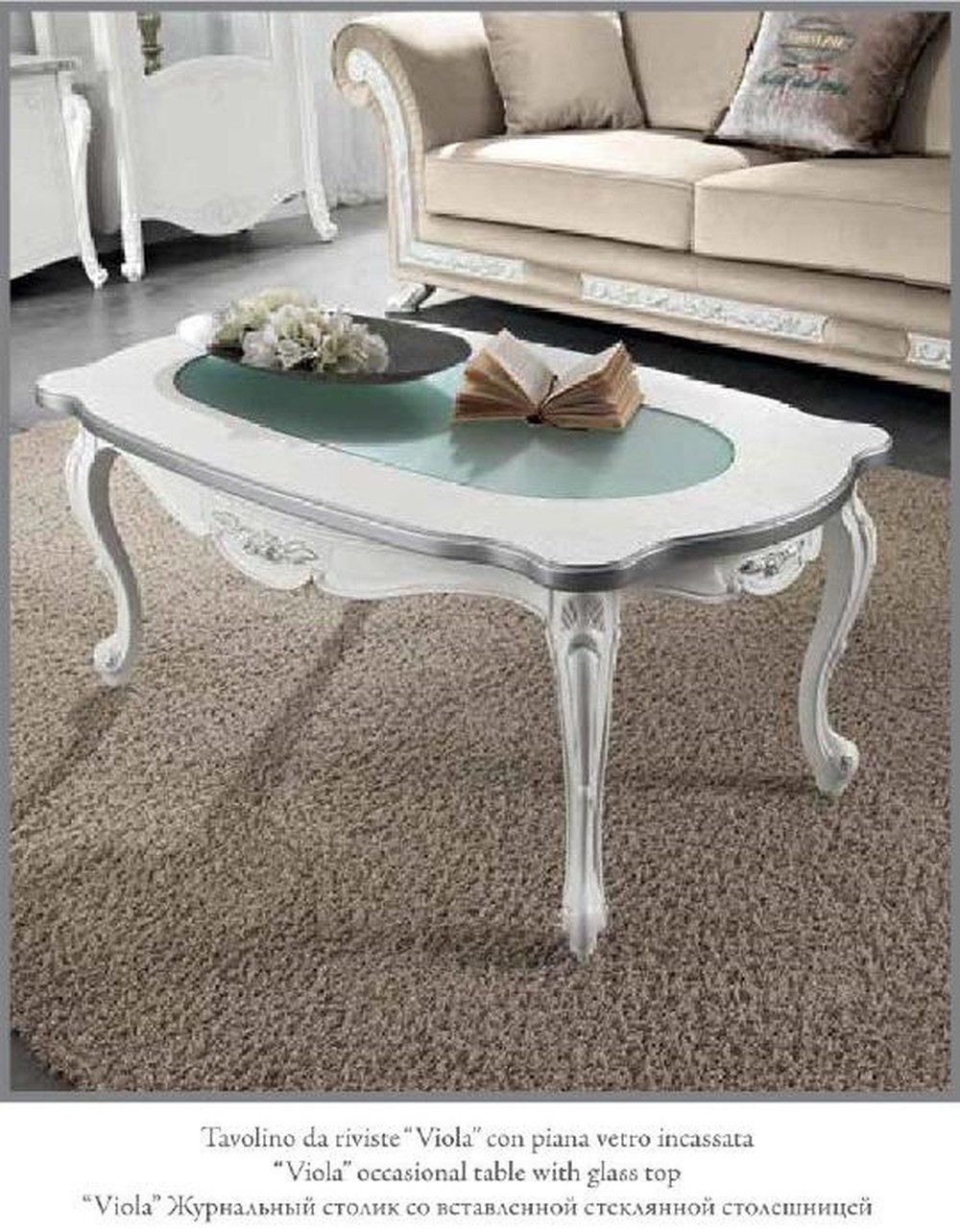 JVmoebel Couchtisch Beistelltisch aus Holz im eleganten Art déco Design, Made in Europa