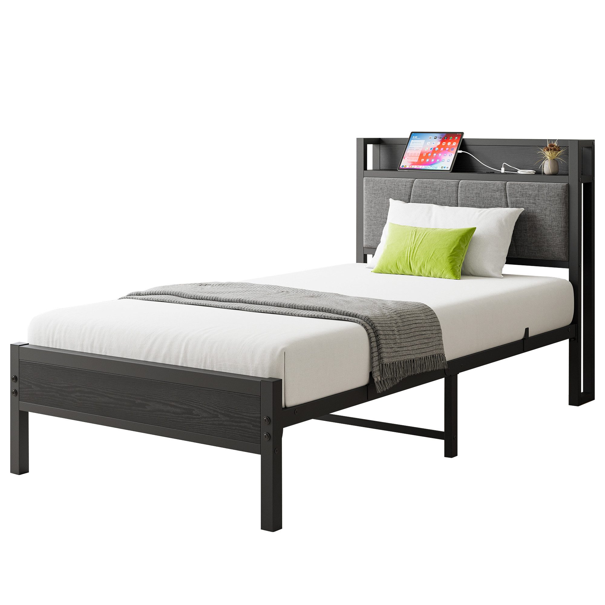 HAUSS SPOLE Metallbett Stauraum-Kopfteil mit Steckdose, günstig online kaufen