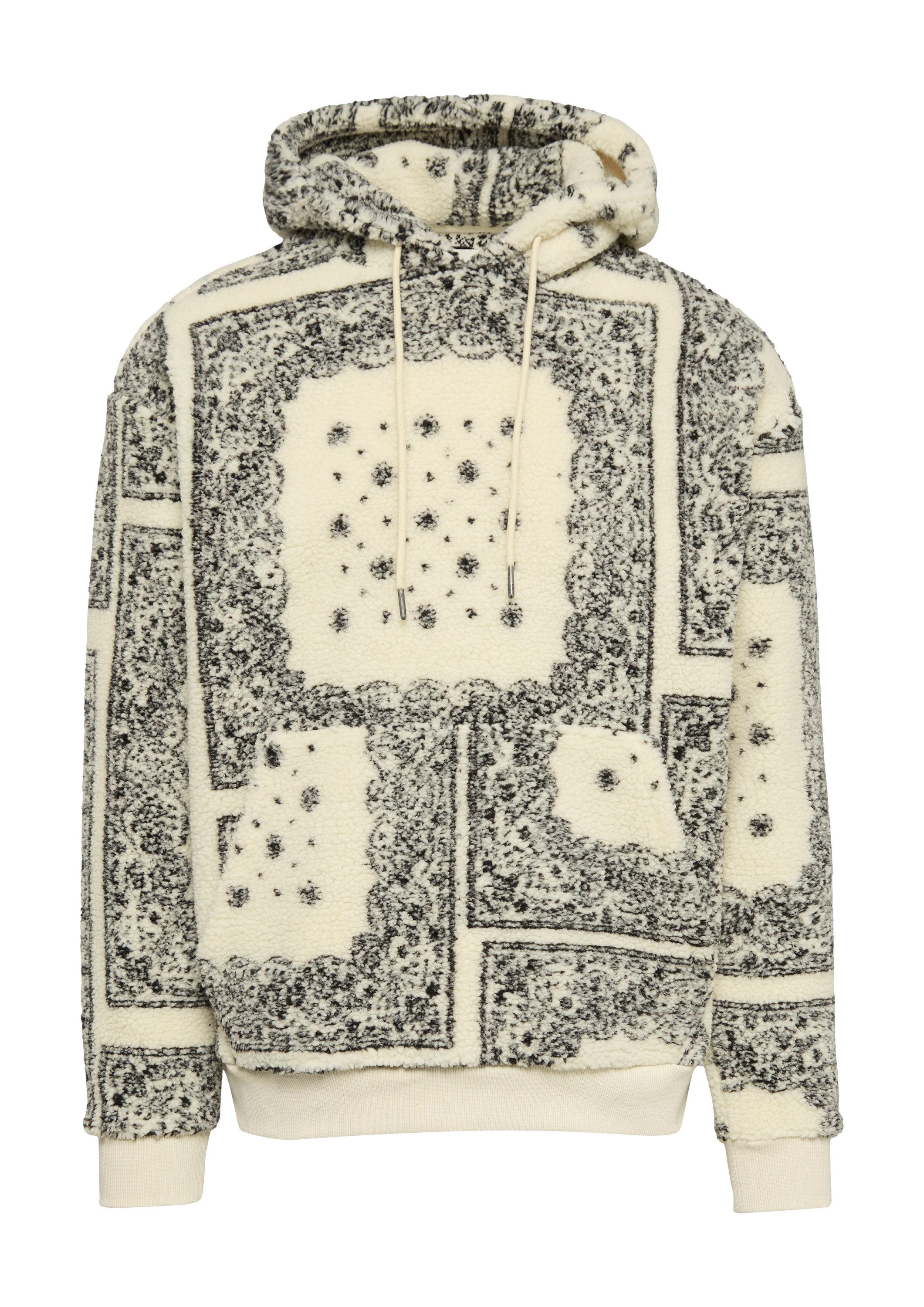 QS Funktionsjacke Sweatshirt Jacke Sweatshirt aus Teddyplüsch im All-over-P günstig online kaufen