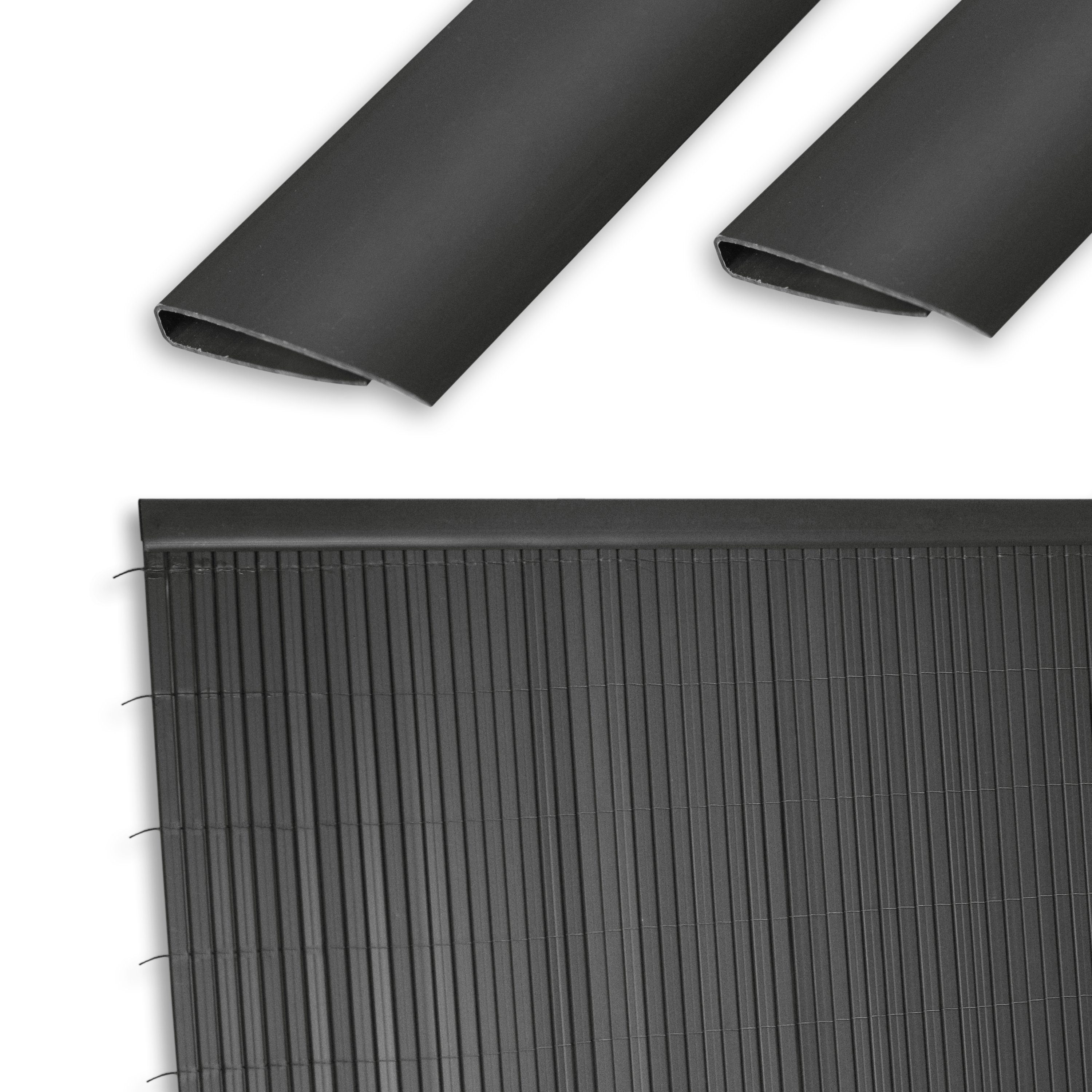 Ribelli Balkonsichtschutz PVC Abschlussleiste 100 cm günstig online kaufen