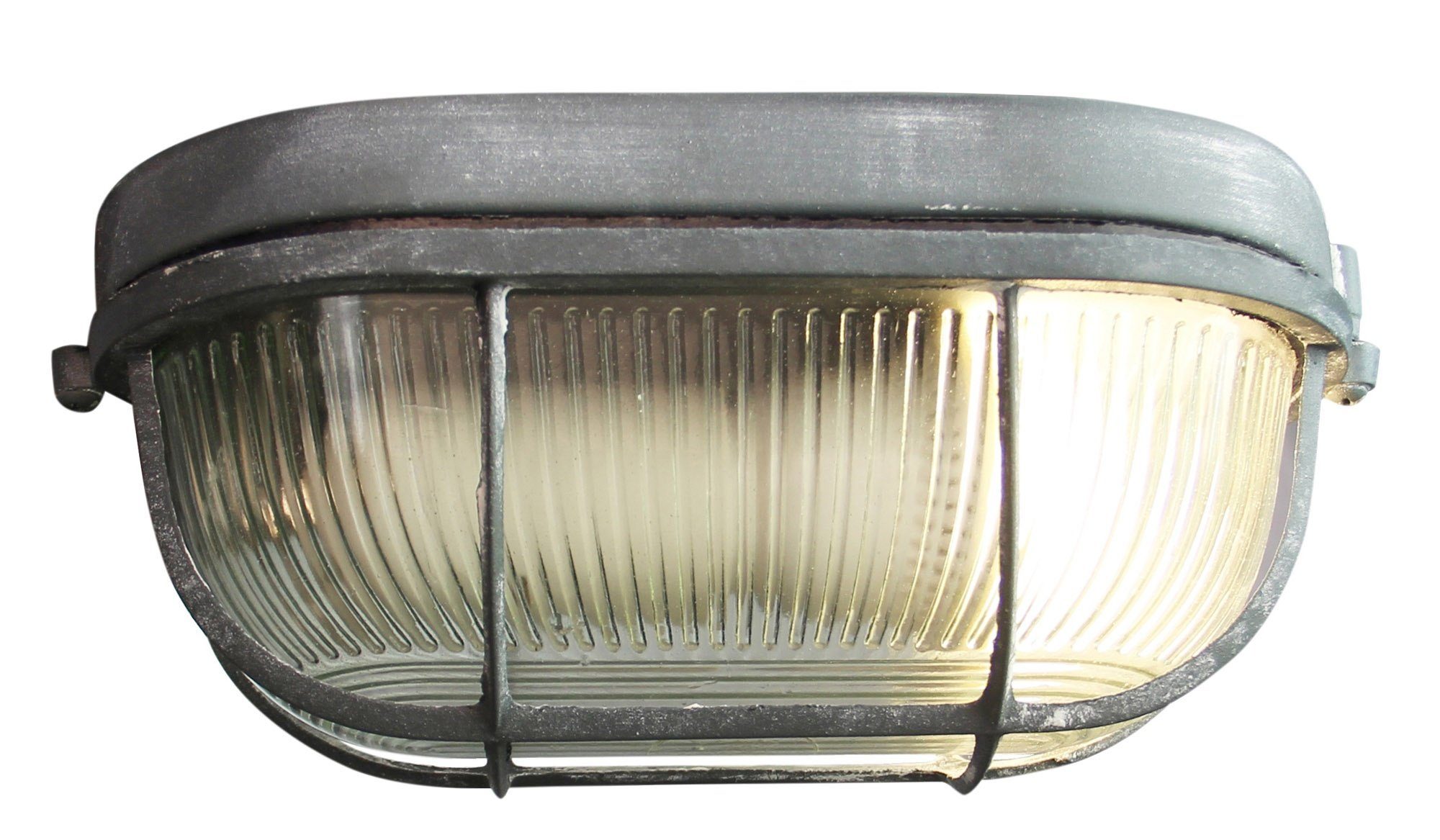 Lightbox Deckenleuchte, Metall Wandleuchte, Leuchtmittel, ohne Glas, grau Beton E27, Vintage 