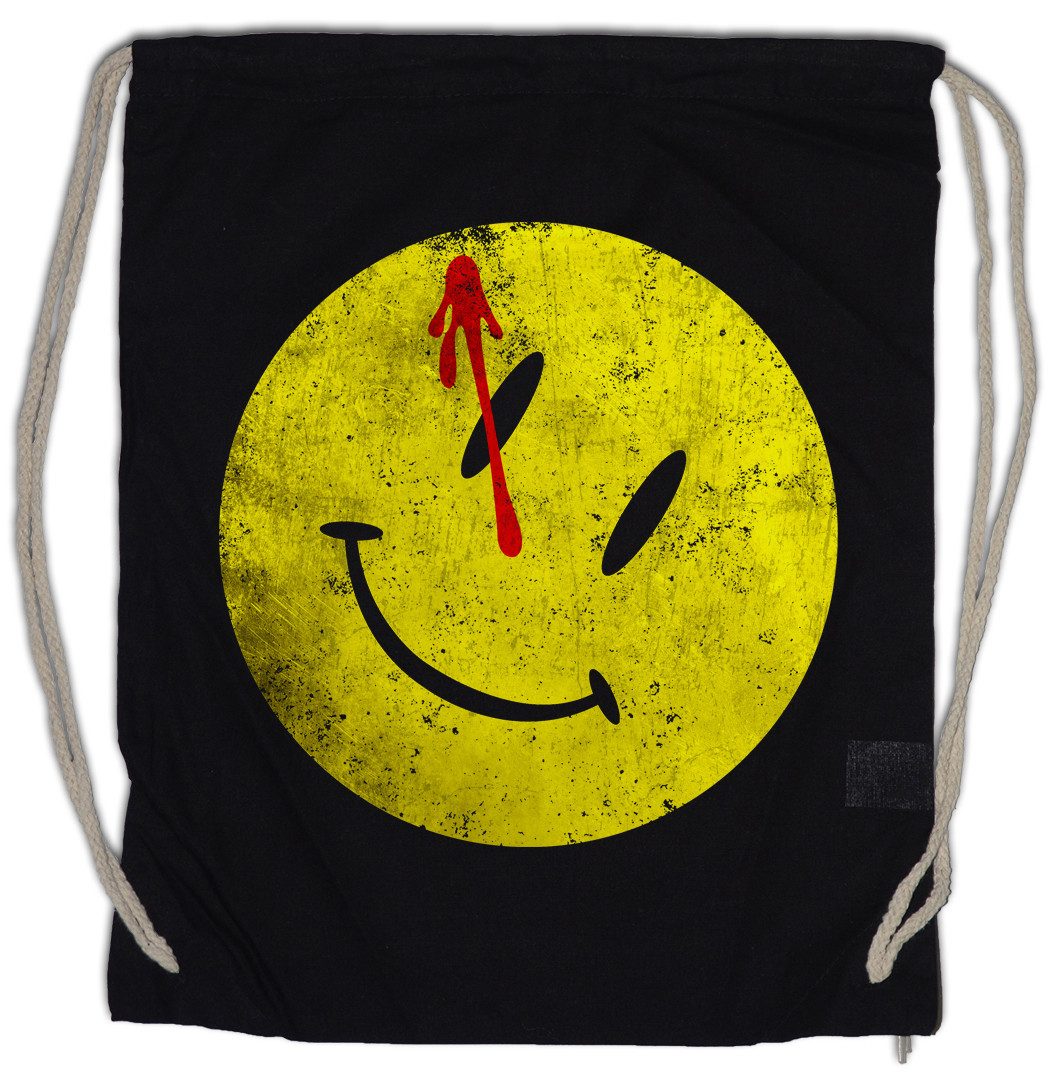 Turnbeutel Bloody Button Turnbeutel Watchmen Heroes Comedian Comic Smile Die