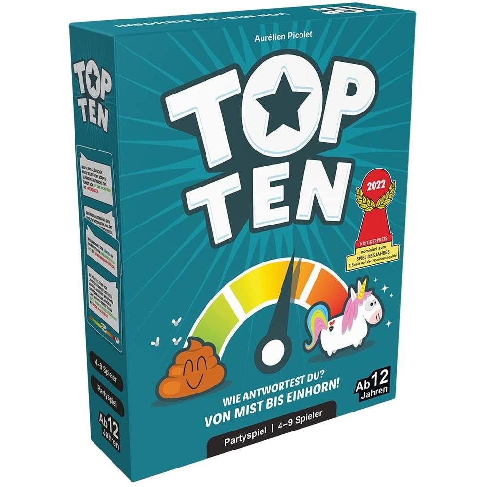 Asmodee Spiel, Partyspiel Top Ten, Gesellschaftsspiel ab 12 Jahren