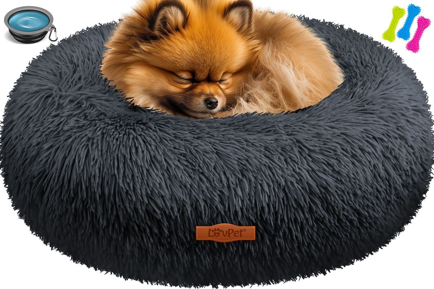 Lovpet Tierbett, Hundebett Hundekissen Katzenbett Bagel, günstig online kaufen