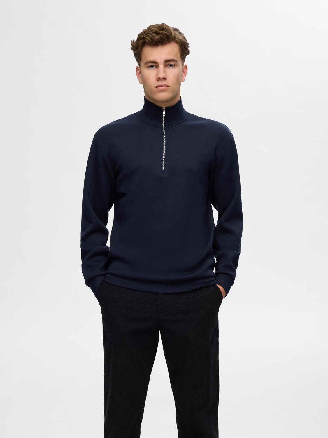 Selected Sweatshirt SLHEMANUEL SOFT ZIP HIGH NECK SWEAT NOOS günstig online kaufen