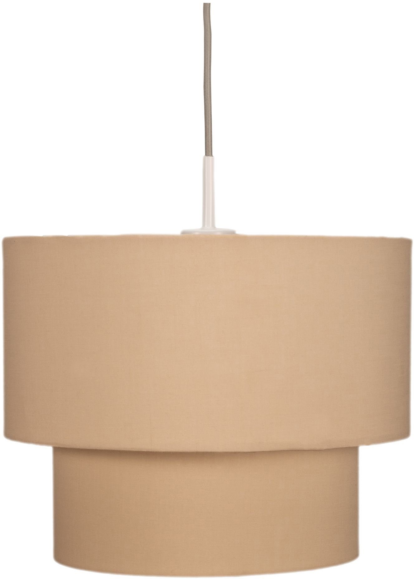 Leuchtmittel, Pauleen Shine, Pendelleuchte E27, Stoffschirm Soft Beige ohne