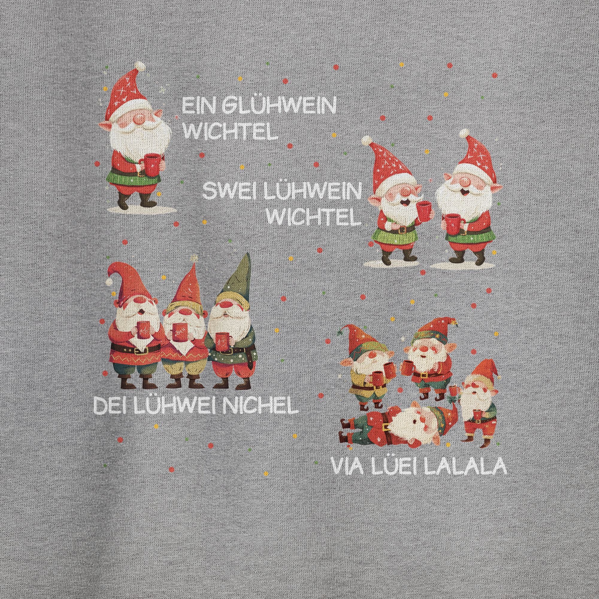 Shirtracer Sweatshirt Ein Glühwein Swei Glühwein, Wichtel, Ein Glühwein Zwei Glühwein, We (1-tlg) Weihnachten