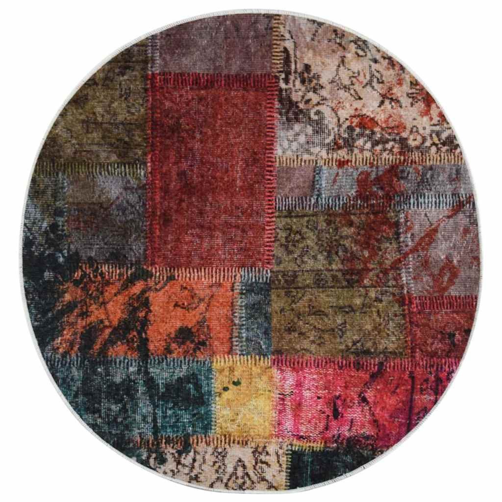 furnicato Teppich Waschbar Patchwork Mehrfarbig φ120 günstig online kaufen