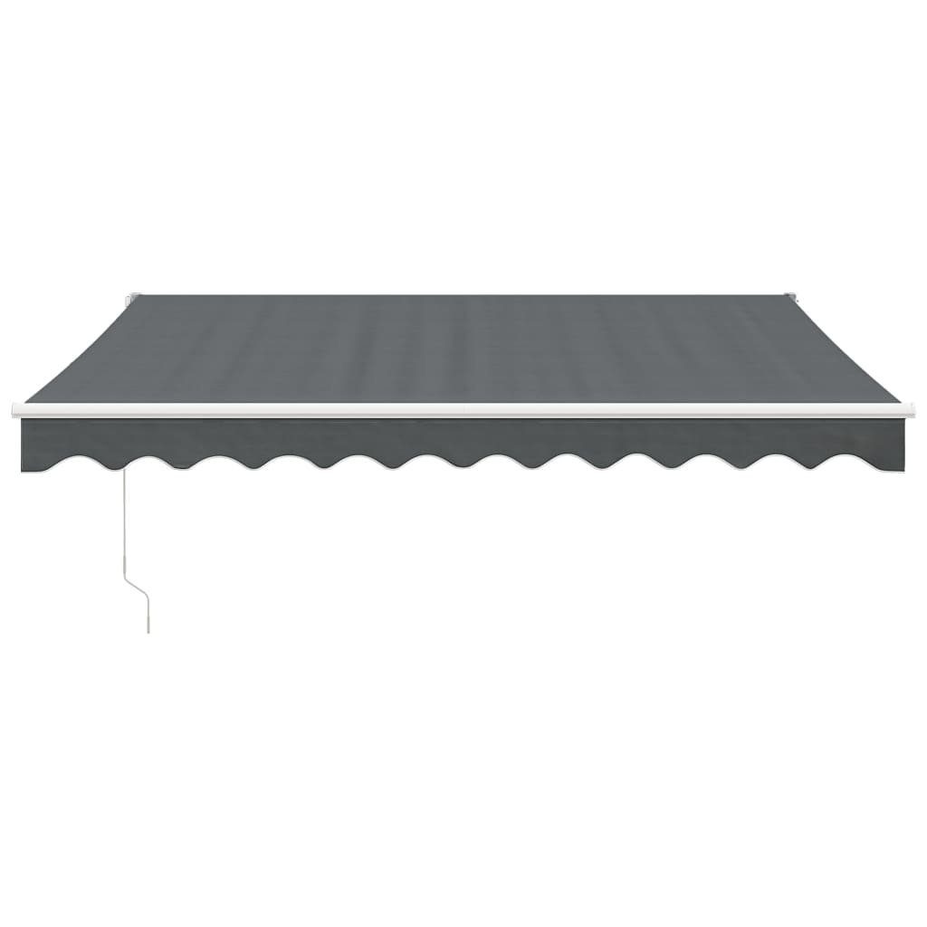 vidaXL Markise 35 x 25 m Gelenkarmmarkise Anthrazit 3,5x2,5 m Stoff und Aluminium Ter