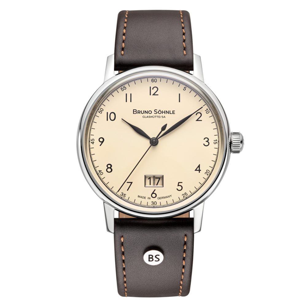 BRUNO SÖHNLE Luxusuhr 17-13234-131, Echtes Leder, Edelstahl, Herren