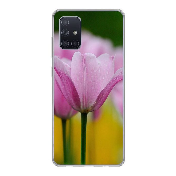 MuchoWow Handyhülle Blumen - Tulpen - Rosa Handyhülle Samsung Galaxy A51 5G Smartphone-Bumper Print Handy