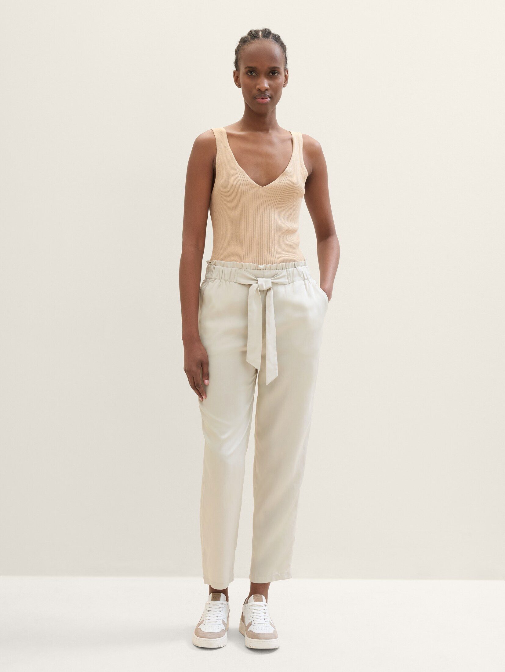TOM TAILOR Denim Stoffhose Paperbag Hose günstig online kaufen
