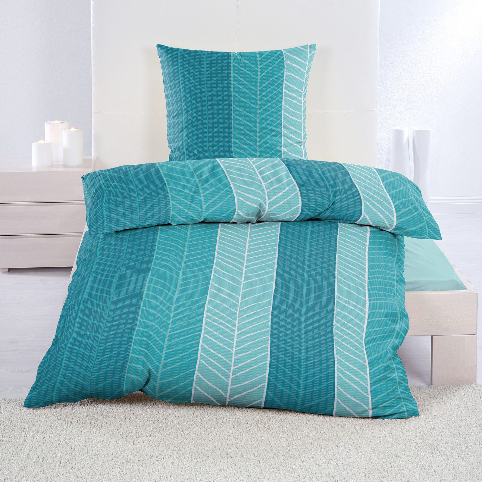 Casa Colori Bettwäsche Seersucker 2 tlg. 135x200 Reißverschluss - Microfase günstig online kaufen