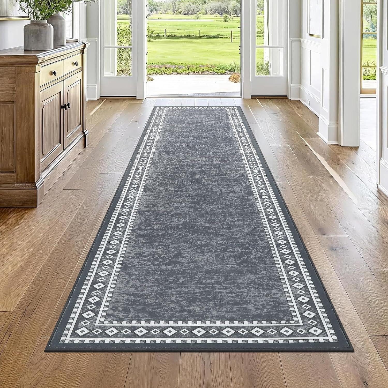 Enyhom Küchenläufer Lang Teppich Läufer 66 x 240 cm Waschbar rutschfest Flur Küchenläufer