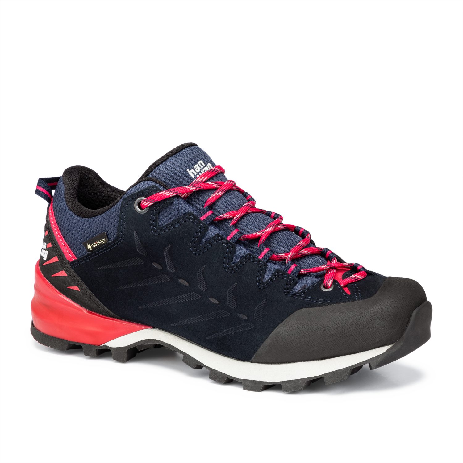 Hanwag Makra Pro Low Lady GTX - Damen Zustiegsschuh - Navy/Pink Trekkingschuh